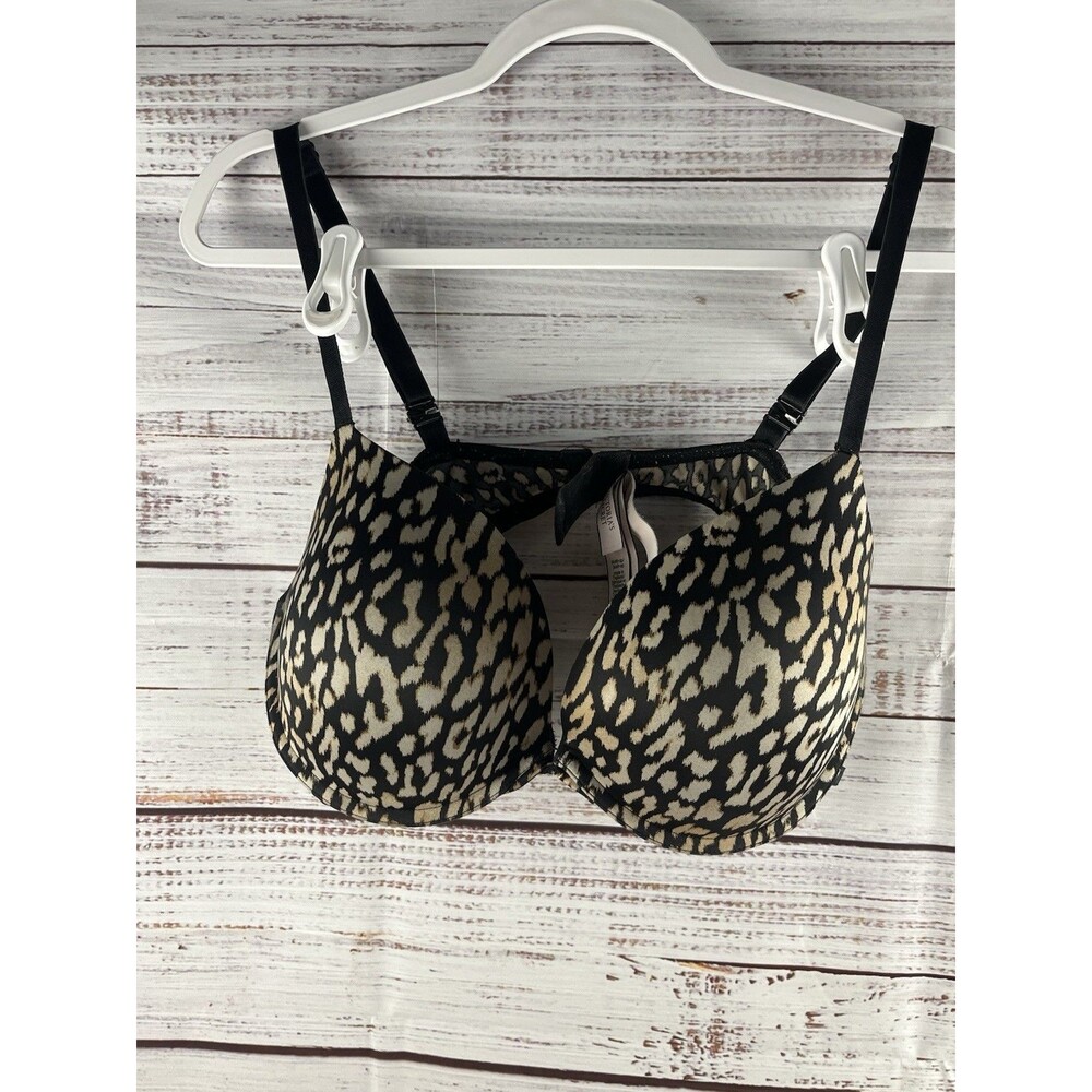 Victorias Secret by Victoria Perfect Shape Push Up Bra GUC 38D Animal Print